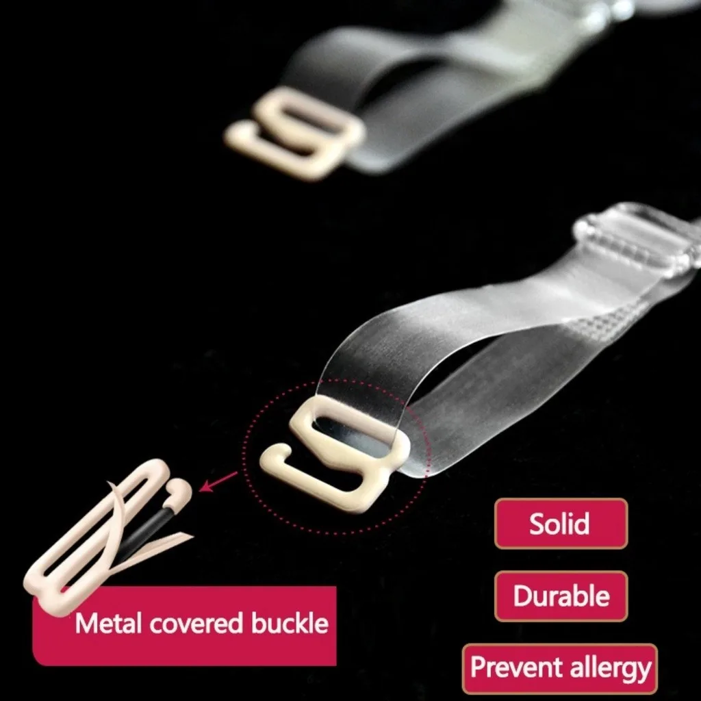 ZXYOUPING 5pair women clear invisible adjustable bra transparent bra strap,Silicone straps Underwear high elastic Bra Accessorie