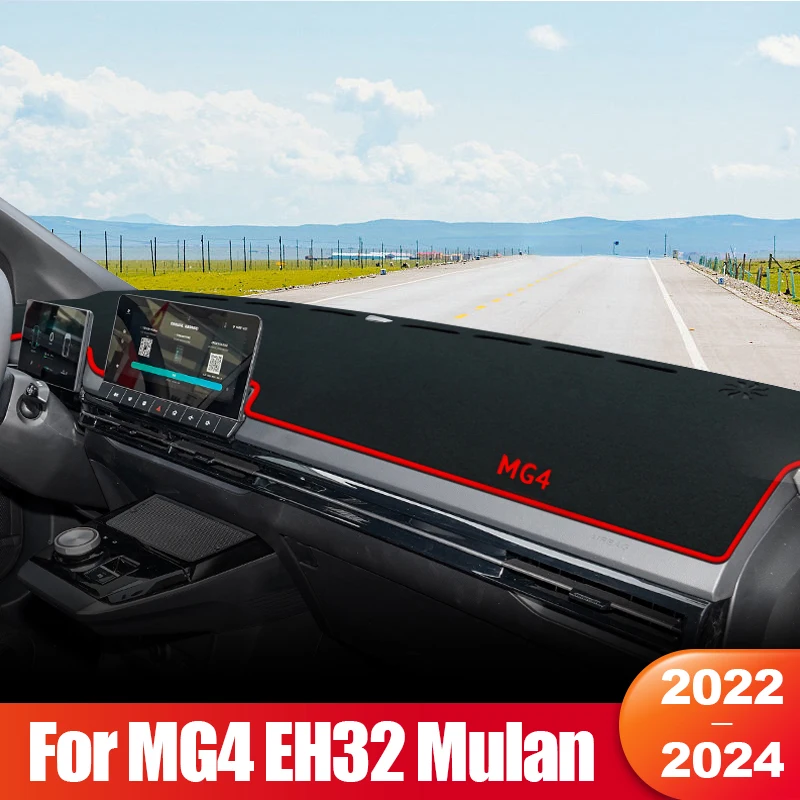 

For MG 4 MG4 EV Electric EH32 Mulan 2022 2023 2024 Car Dashboard Sun Shade Cover Mat Instrument Panel Pad Interior Accessories