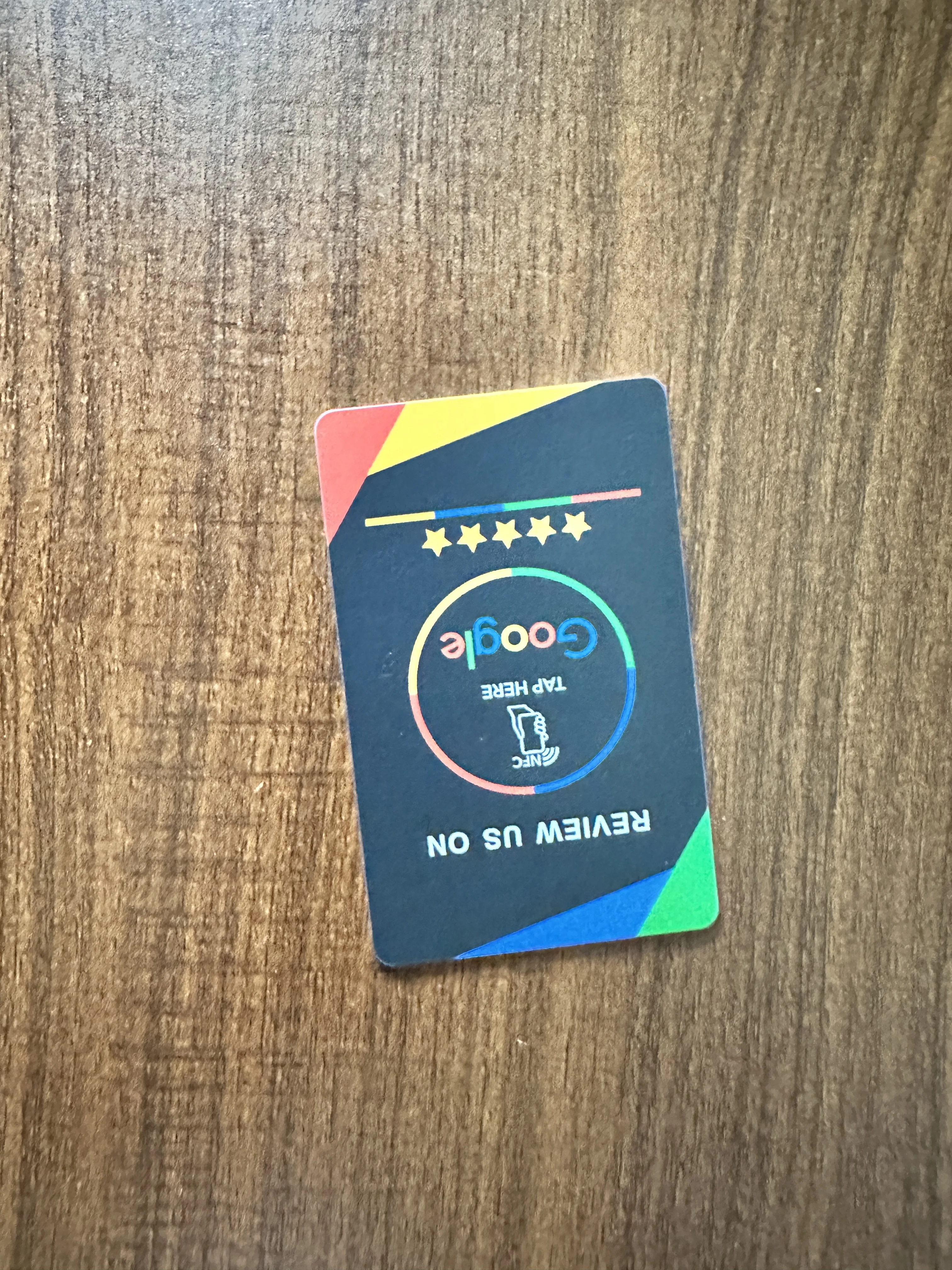 NFC215 Programmierbare Google Review Acryl-Aufkleberkarte, NFC-Stationstisch, 13,56 MHz, wasserdichter NFC-Ständer, Google Review Card – Detail 5