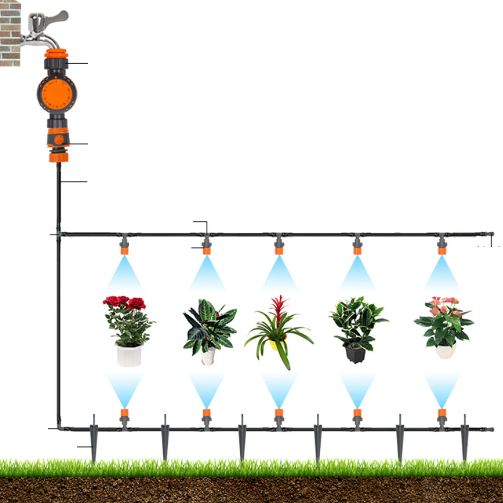 Garden Hose Timer Automatic Drip Irrigation System Controller for Plant Lawn Vegetable Yard Porch Watering Device