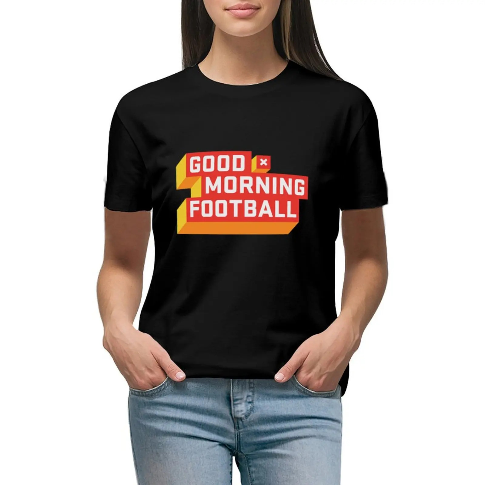 

Good Morning Football (GMFB)Active T-shirt female Female clothing Aesthetic clothing funny t shirts for Women