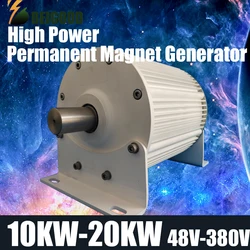 China 20KW Generator Low RPM Motor Permanent Magnet Rare Earth Turbine 10000W 48V 96V 110V 120V 220V 380V Alternator With Base