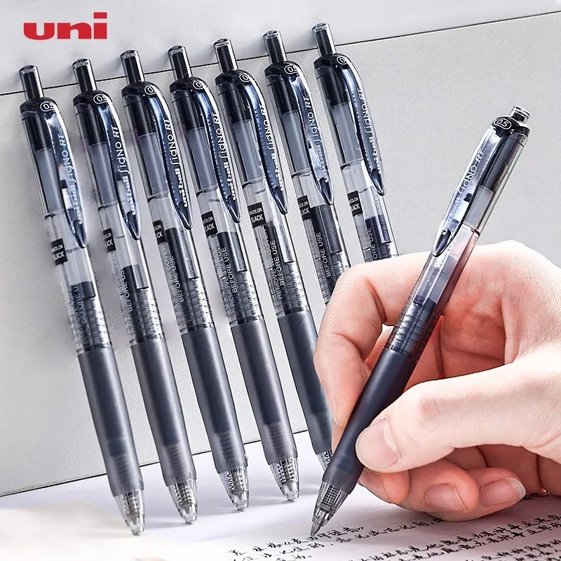 12Pcs UNI Gel Pen 0.5mm Quick Drying Ballball Pen UMN-105 Student Stationery Supplies Pens for Writing Office Accessories