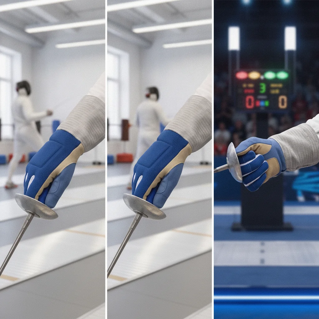Fencing Fencing Sword Glove Shielding Fencing Sword Glove with Cuff Anti-Slip Breathable for Fencers