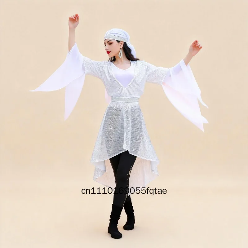 2026 Funkelndes Pailletten-Dabke-Bauchtanzkostüm für Damen, orientalisches Volkstanz-Outfit, Bühnenkostüm für Gruppenwettbewerbe und Auftritte – Detail 2