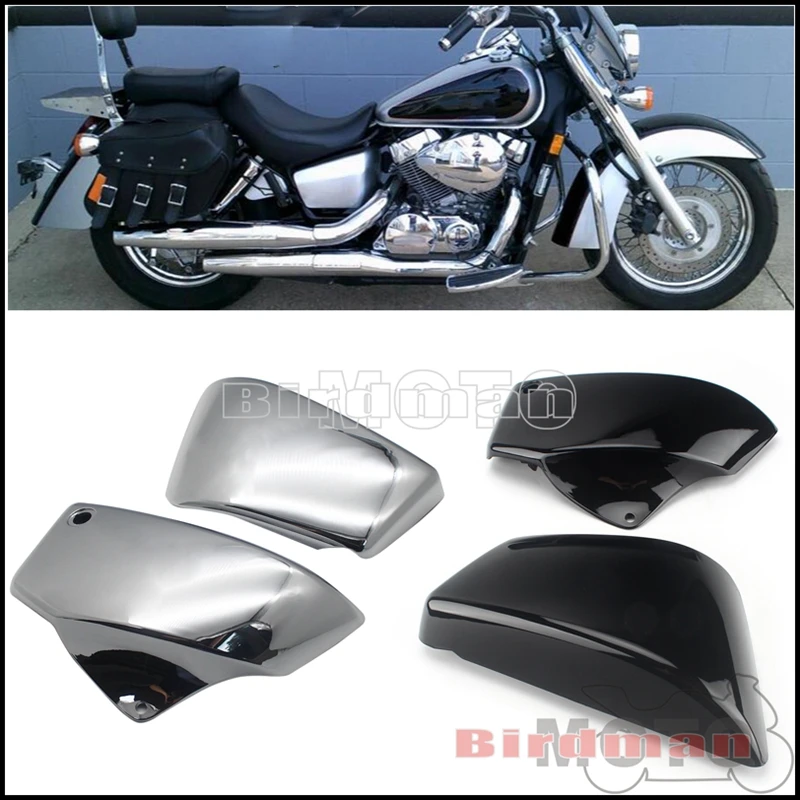 

1 Pair Motorcycle Side Battery Cover Left Right Side Guard Protection For Honda VT1100 Shadow ACE VT 750 Aero Sabre 1999-2008