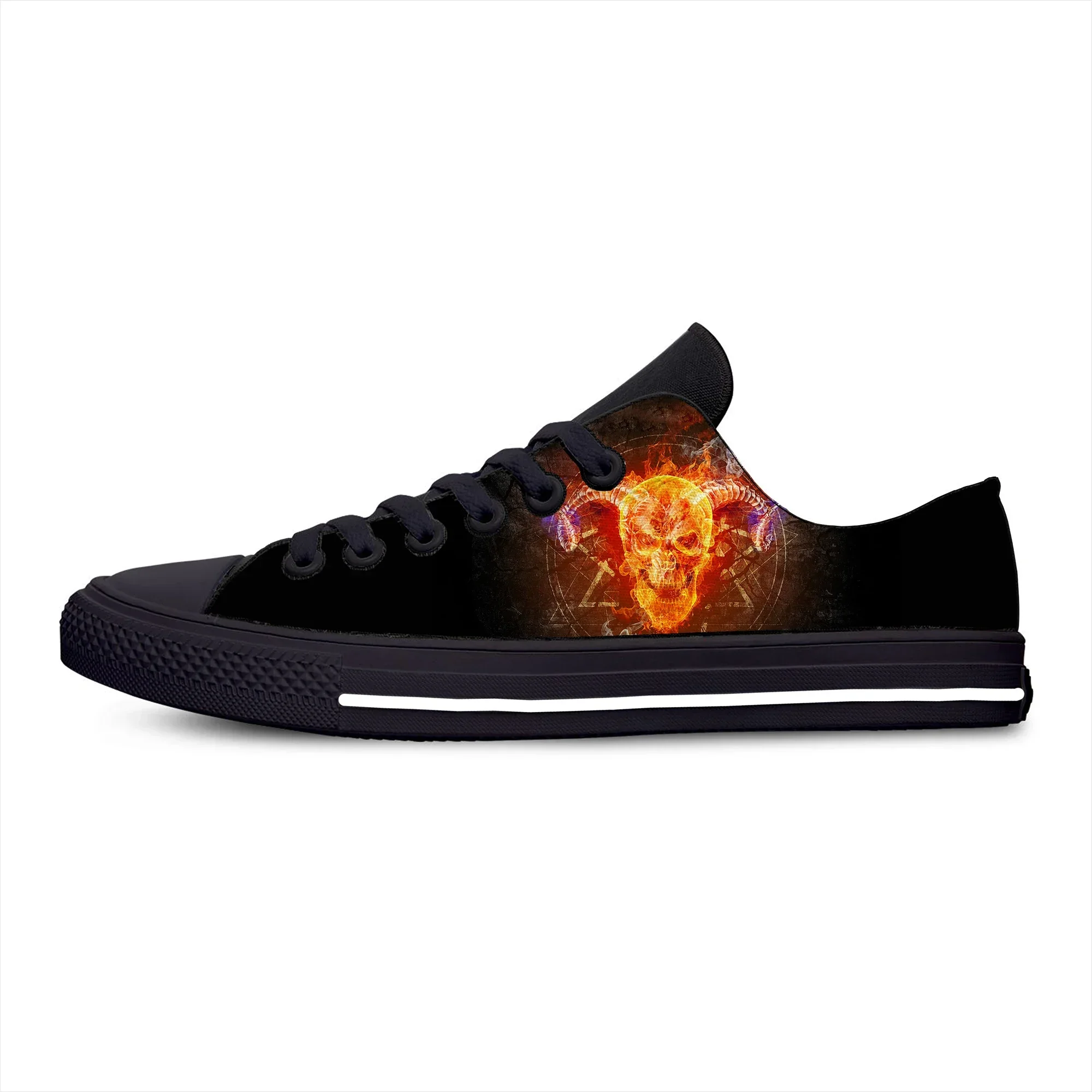 Hot Baphomet Lucifer Death Evil Cool Fashion Classic Shoes Lightweight Breathable Men Women Sneakers Low Top Casual Board Shoes