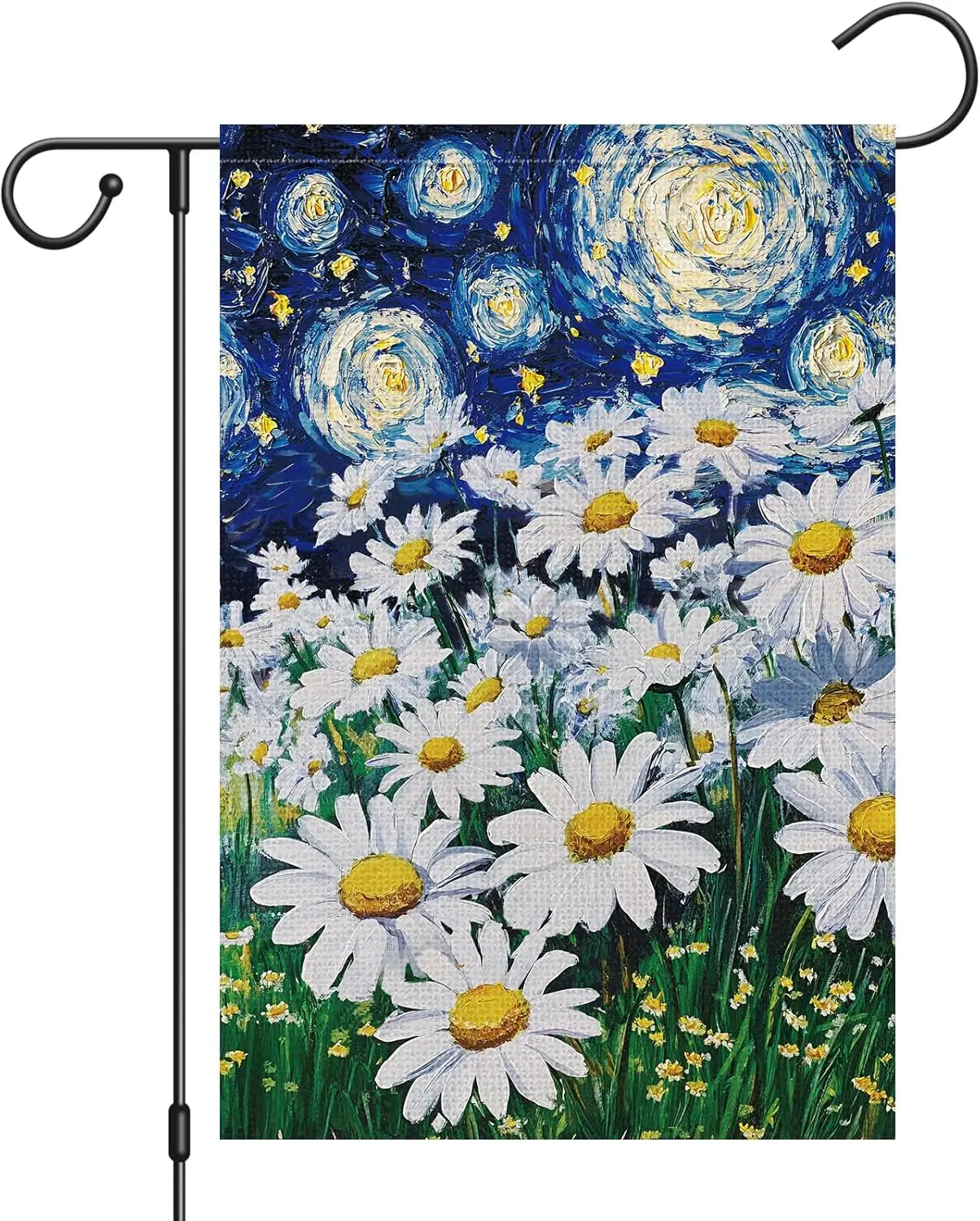 

Heyfibro весна лето Дейзи Добро пожаловать садовый флаг 12x18 дюймов двусторонняя мешковина, весенний цветок цветочный фермерский дом маленький звездный Nig