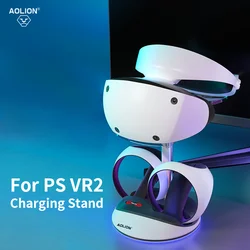 Aolion per PS5 VR2 Gamepad Display Light supporto di ricarica per Sony Playstation VR2 maniglia Dual Dock Charger staffa vassoio Accessori