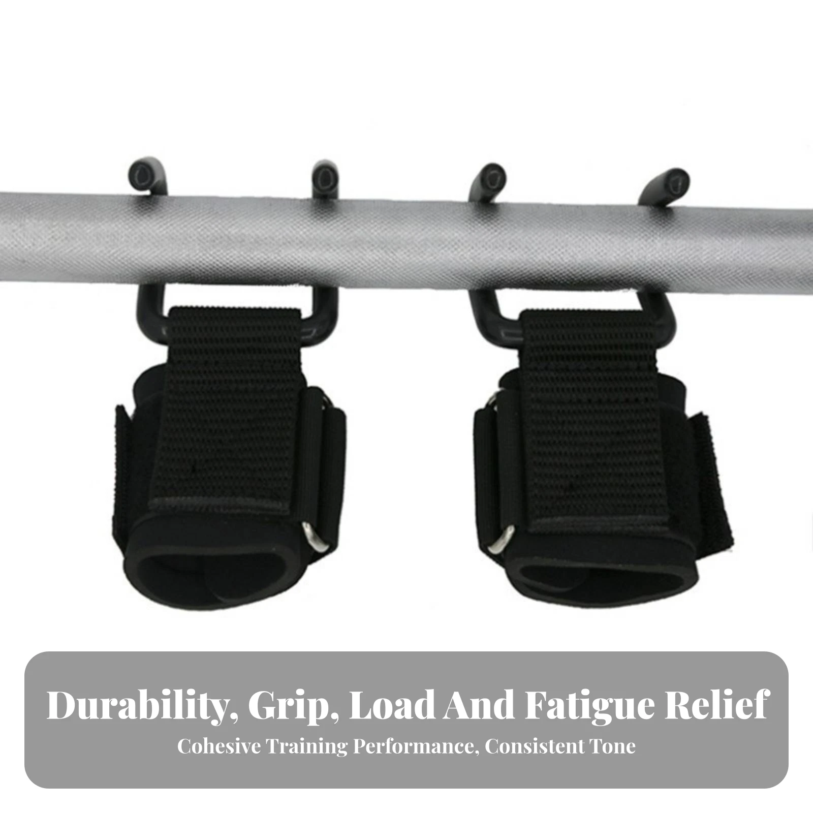 2 Pieces Weight Lifting Hooks Solid Steel Weightlifting Hook Grip Assistance Hook One-Piece Deadlift Hooks Non-Slip
