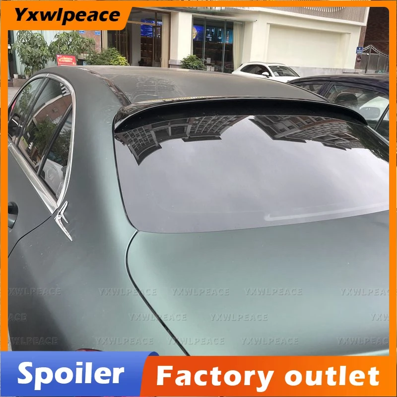 

For Mercedes W205 Spoiler 4door Sedan C63 C180 C200 C260 2014-2019 ABS Plastic Rear Window Roof Spoiler Car Accessories