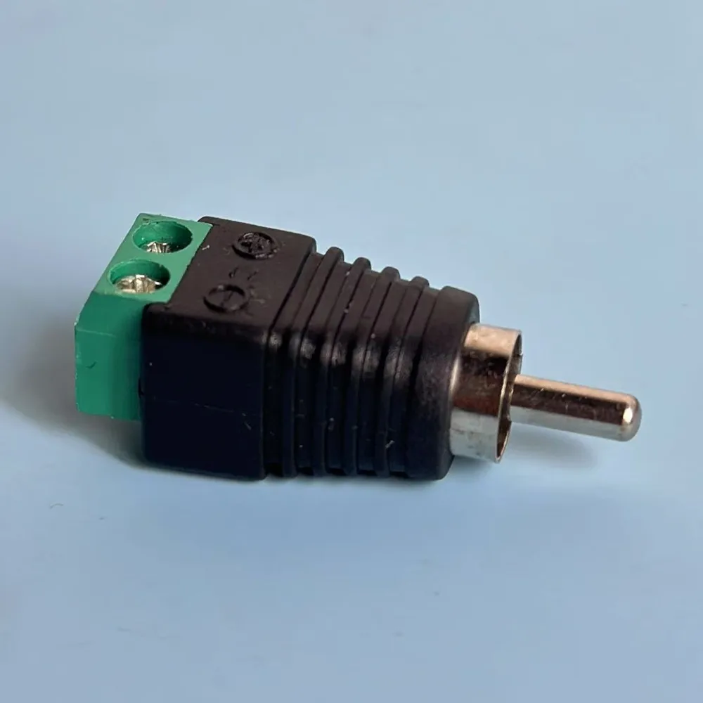 RCA Audio Speaker Connector RCA Male Plug Female Jack Wire Solder-free Press-on Spring Terminal Audio AV Cable Adapter