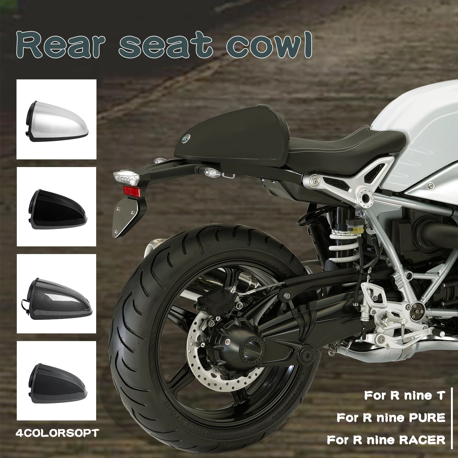 

Rear Seat Cover for BMW R NINE T R 9 T RACER PURE 2014-2021 Rear Solo Seat Cowl Passenger Pillion Fairing Motorcycle Accessories