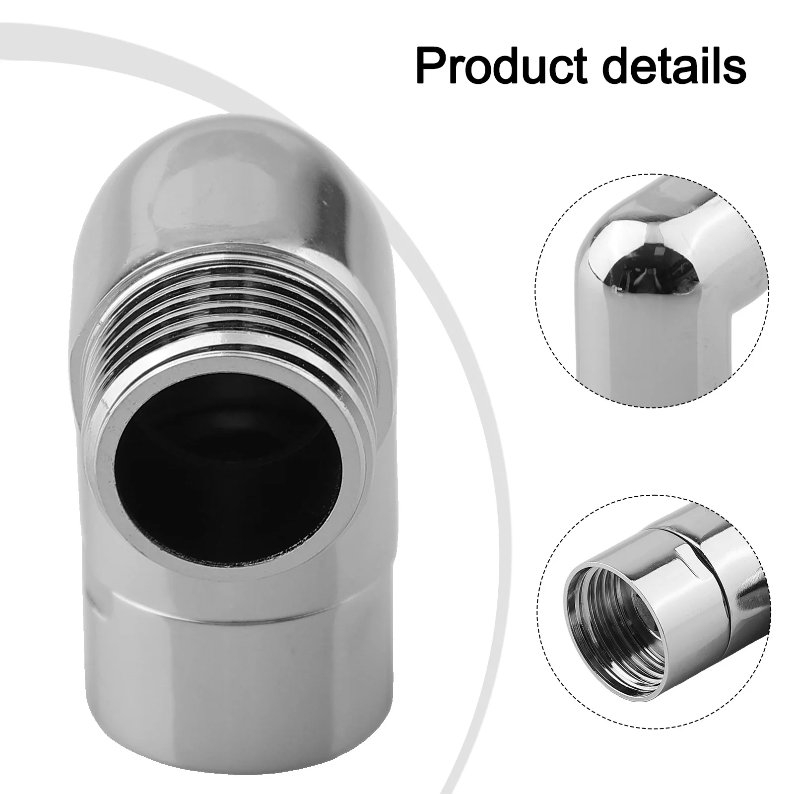 1pcs Shower Hose Adapter Head Angle Adapter Shower Elbow 90 Degrees Wall Mounted Shower Adapter Home Hotel Bathroom