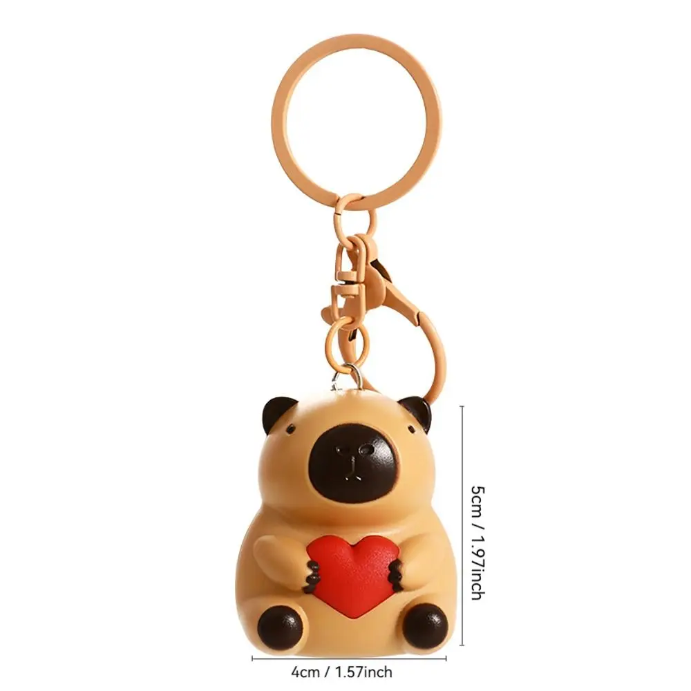 2024 Capybara Keychain PVC Light Keyring Cartoon Creative Bag Pendant Gift