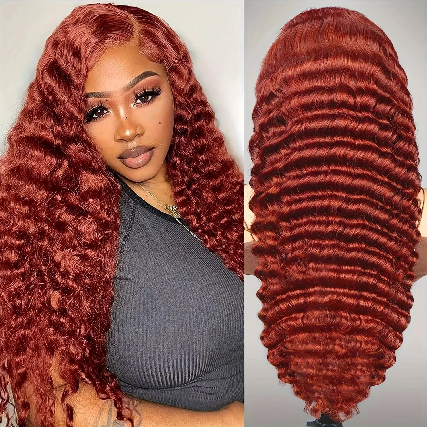 200 density 30 40 Inch Curly 99j burgundy 13x4 Lace Front Human Hair Deep Wave 13x5 Lace Frontal Wig Brazilian For Black Women