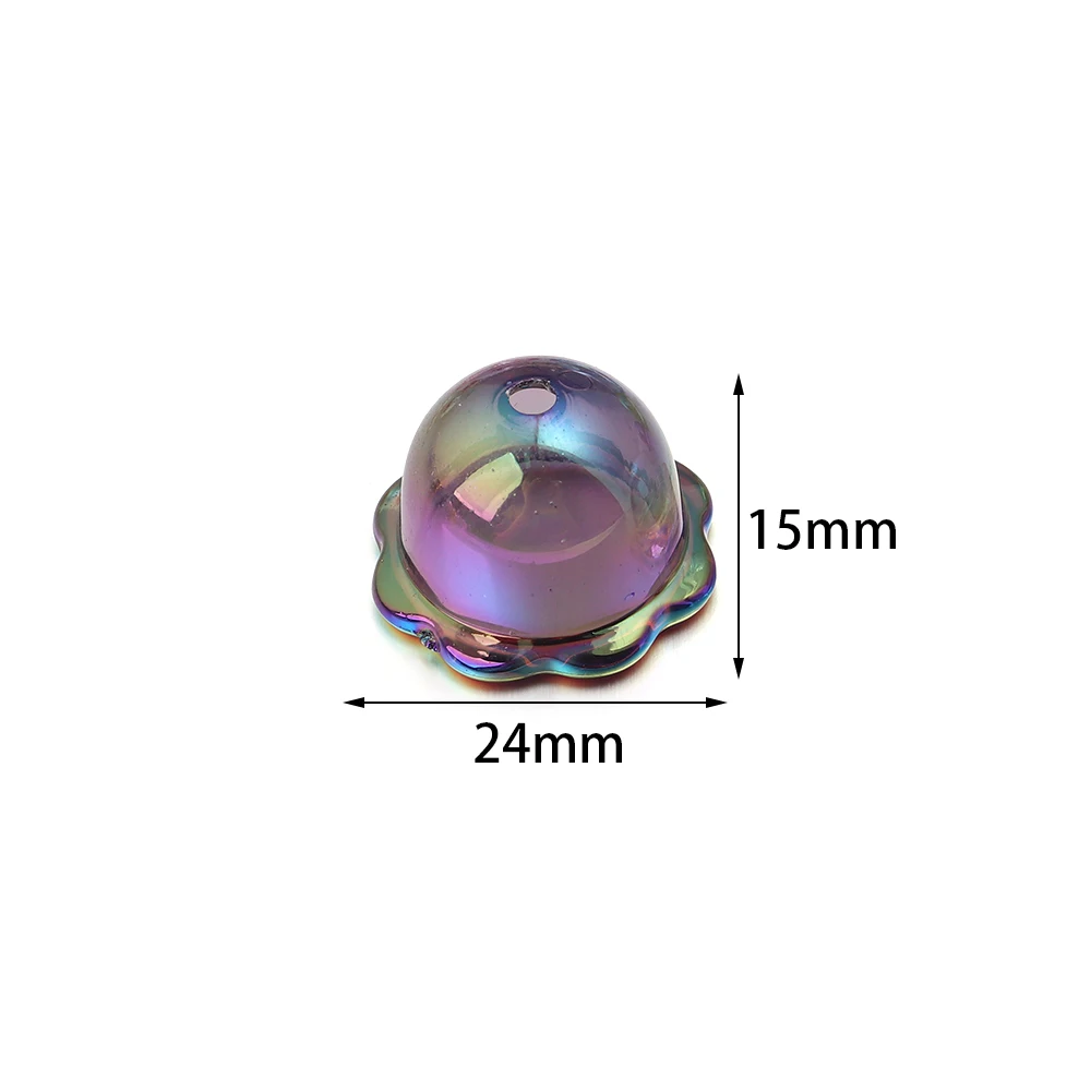 6pcs Transparent Wind Bell Beads Colorful Acrylic Petal Beads For Jewelry Making DIY Charms Pendant Phone Key Chains Accessories image 2