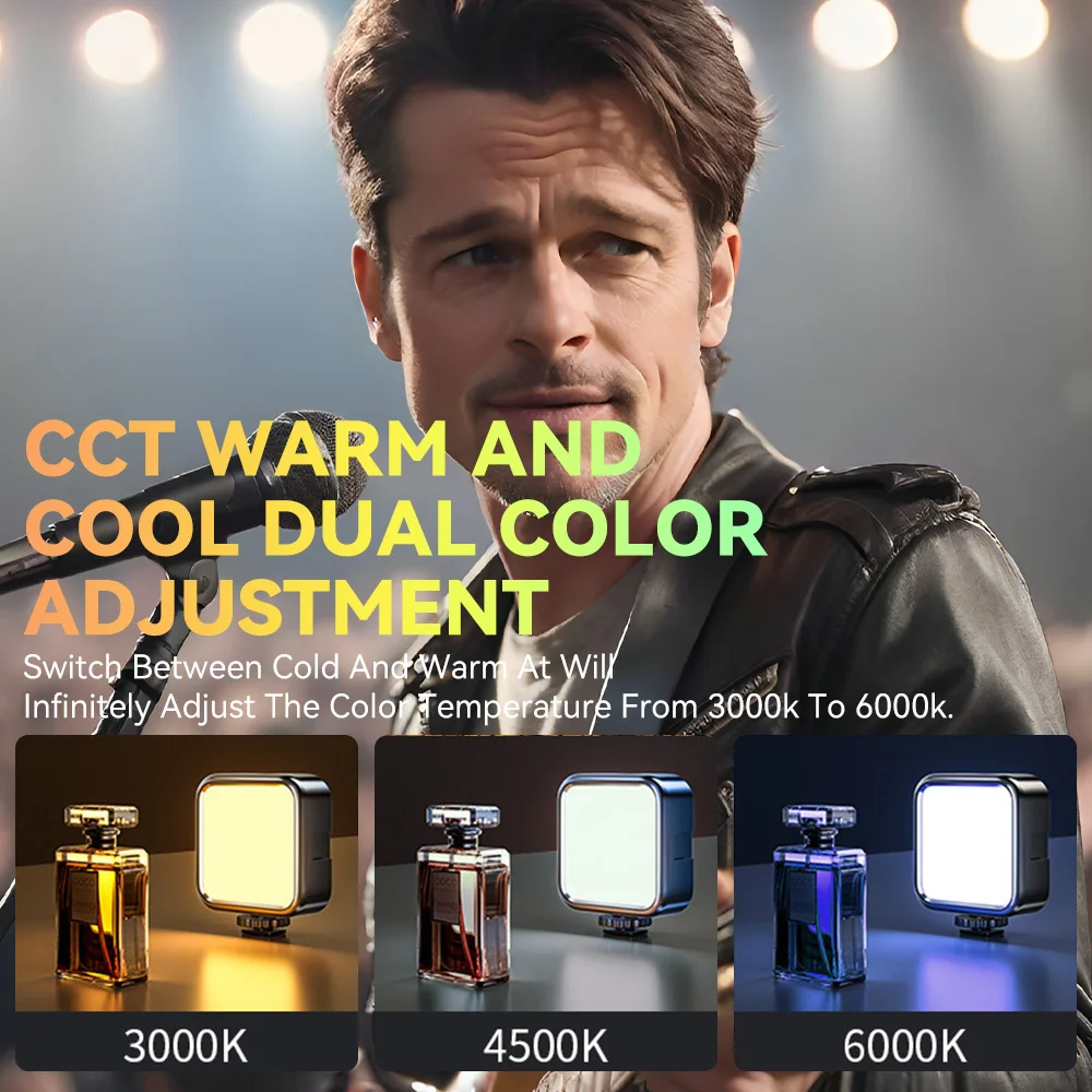 ترقية مصباح الفيديو LED المحمول للغاية عكس الضوء التصوير المشبك ترايبود العالمي هاتف مزود بكاميرا جيب حجم ملحقات السيلفي