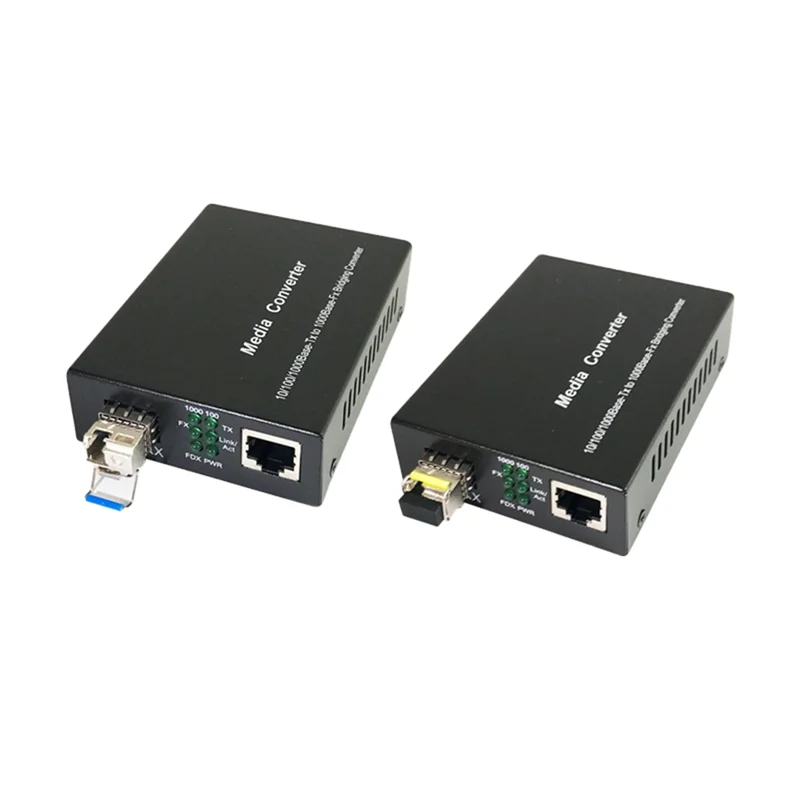 ABMF-ファイバーメディアコンバータ SFP ギガビット RJ45 LC シングルモードシングルファイバートランシーバー 10/100/1000M
