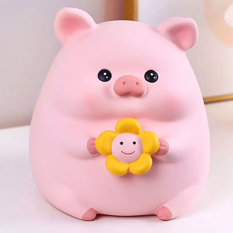 Creative Cute Cartoon Piglet Shaped Children's Piggy Bank, For Girl Boy, Home Supplies Decorations Pink Savings Money Boxes, 1Pc