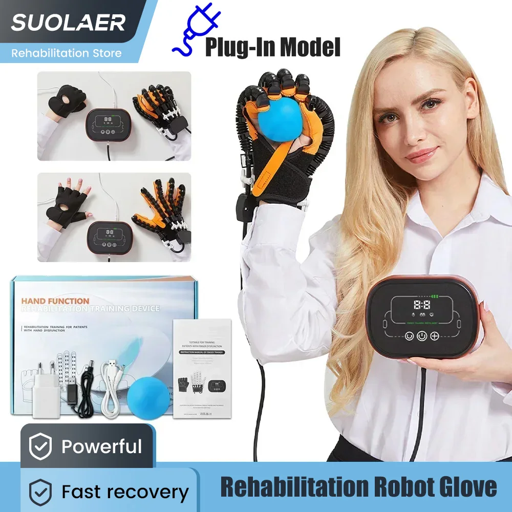 

Hand Rehabilitation Glove Hand Stroke Recovery Robot Gloves for Hemiplegia Cerebral Infarction Trainer Finger Workout Exerciser