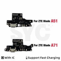 Yeni kaliteli ZTE Blade A51 A71 2021 USB şarj portu Dock konektör esnek kablo IC ile