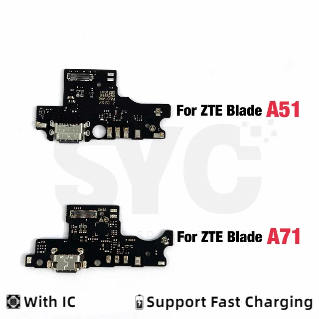 Nowy Port Ładowania USB Złącze Dock Flex Kabel z IC Części Zamienne do ZTE Blade A51 A71 2021