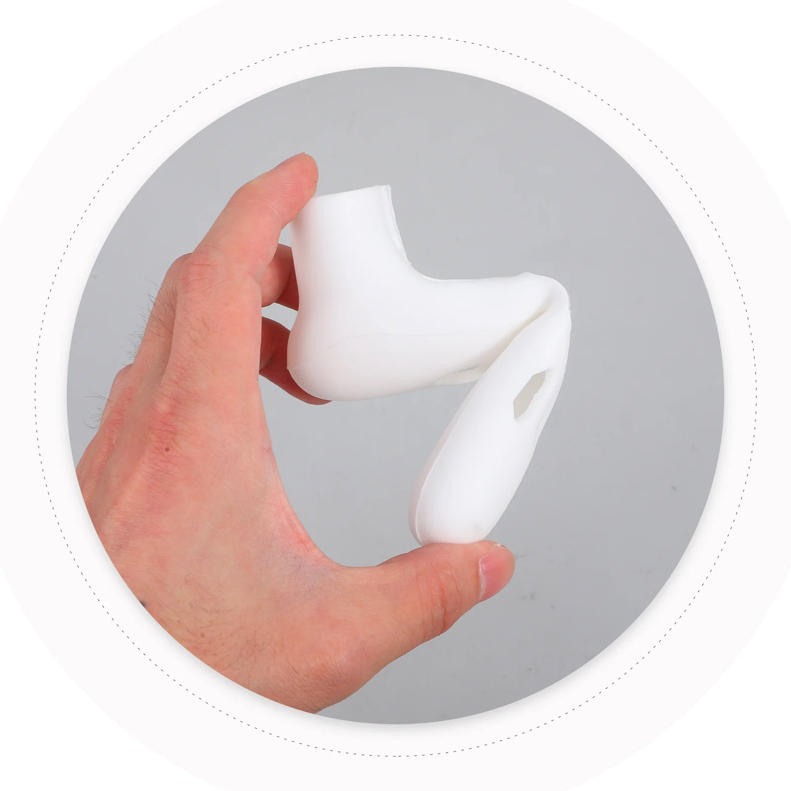 

Silicone Door Knob Sleeve White Durable Resilient Baby Protective Cover L Shape Door Handle Gloves Baby Protective Cover