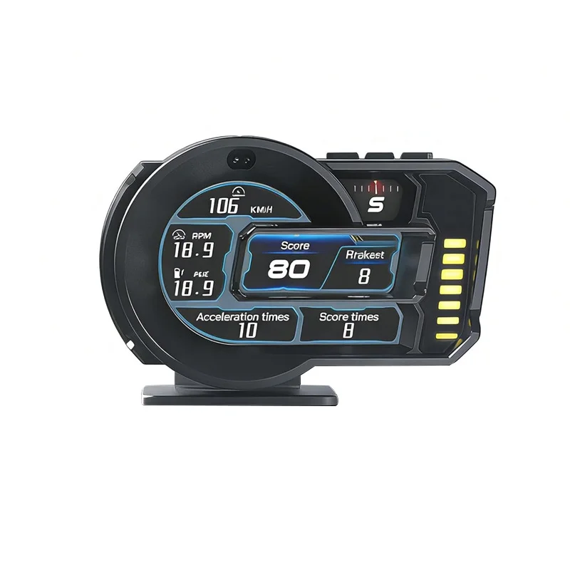HUD Obd2 Gauge Display Multifunctional Speed Monitor Gesture Recognition Car Data Instrument for Dashboard Use