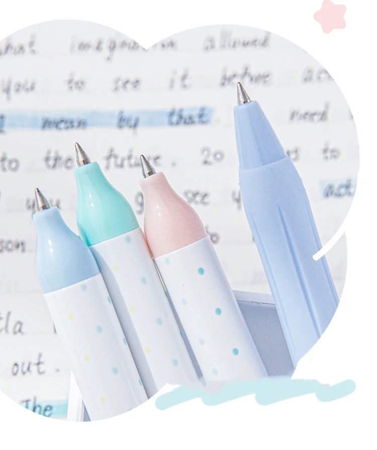 4 stücke Farbe Sinn Schreibstifte Set Creme Text marker schwarz Gel Tinte Stift Marker Liner a7489 – Detail 8