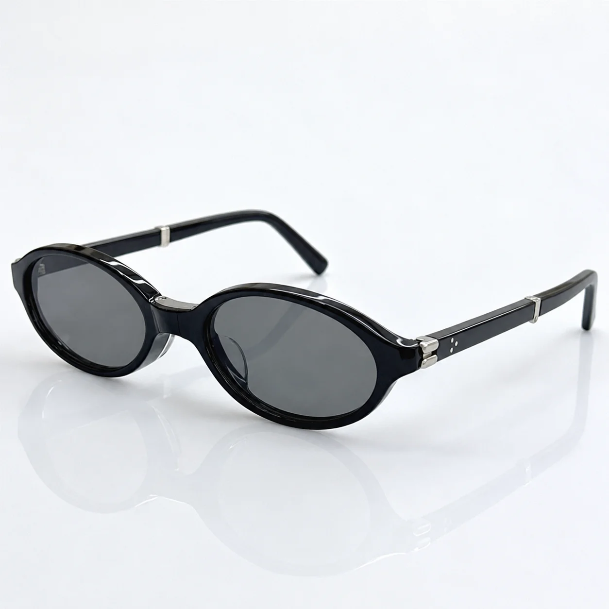 IVY Retro Y2K Style Foldable Ultralight Sunglasses Black Glassframe Korea Style Anti Blue Uv400  Add Prescription Reading Lens