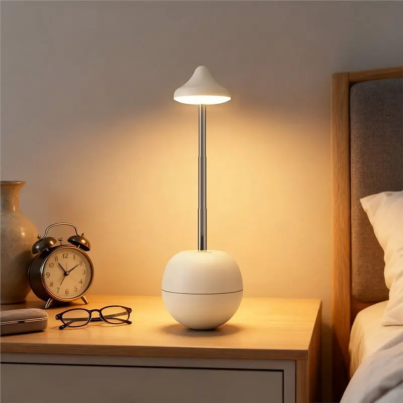 B08B-LED Touch Desk Lamp With Remote Control Adjustable Height Desk Light RGB Light Suitable For Bedroom Bedside Lamp White