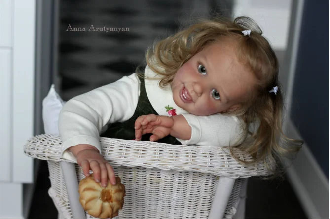 

Кукла-девочка Эрин 55 см с тканевым телом и виниловой головой, с волосами и одеждой, ручной работы, реалистичная, как новорожденный малыш