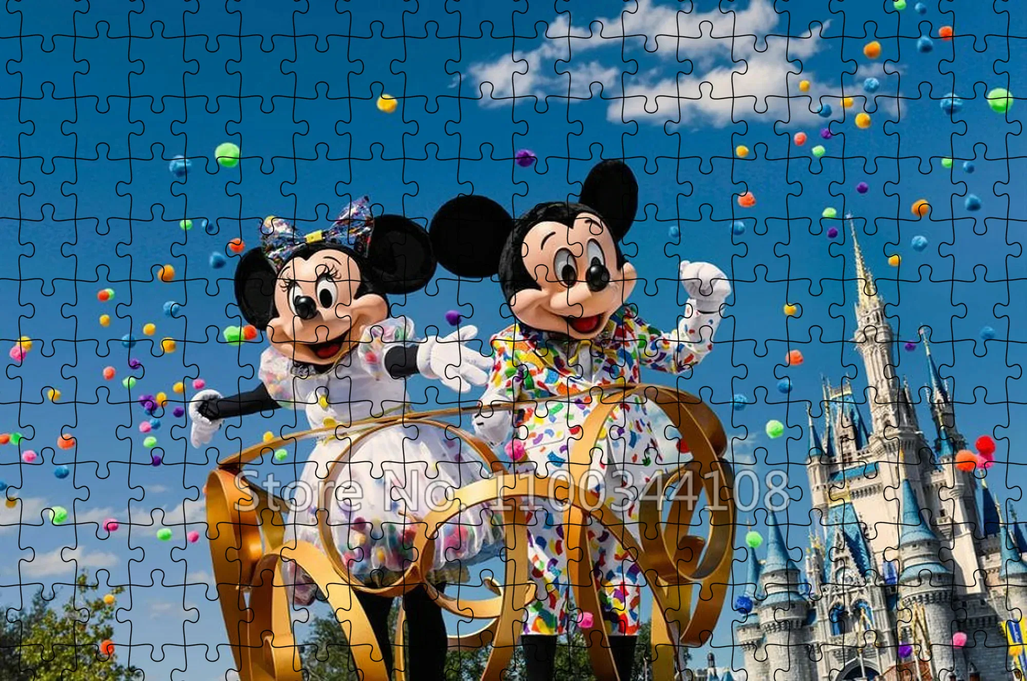 Mickey Mouse Villains Jigsaw Puzzles 300/500/1000 Pieces Disney Movie Puzzle Adult Decompression Toys Educational Games for Kids