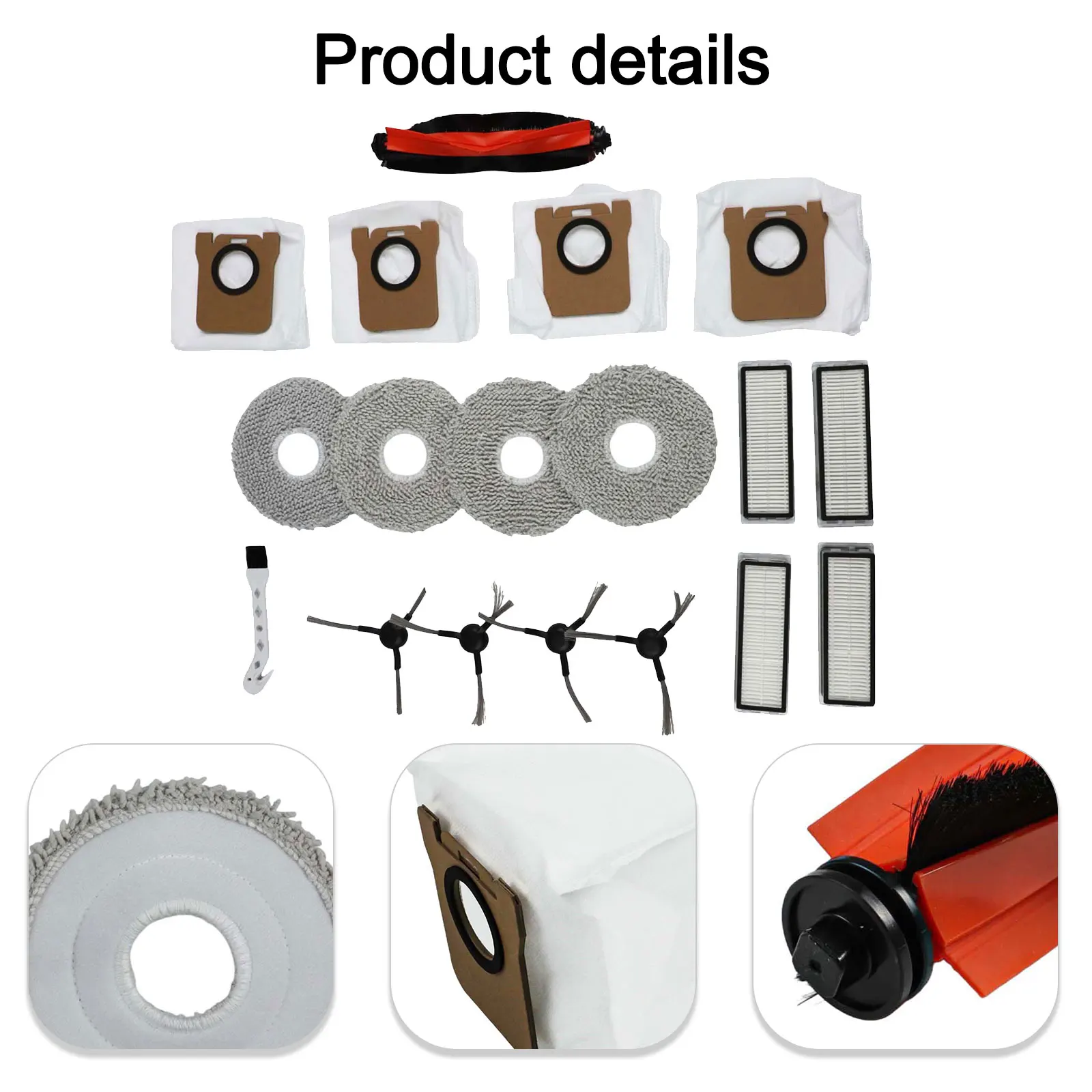 For X10 for x20 for Pro Mop and Dust Bag Replacement Kit Includes Comprehensive Cleaning Accessories for Home Maintenance