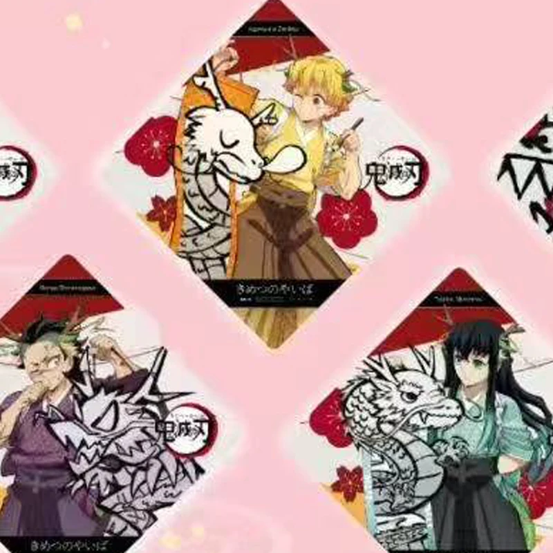 Demon Slayer Collection Hashira Chronicles Art Card Blind Box 90*90mm Limited Diverse proces speelkaart Party Games