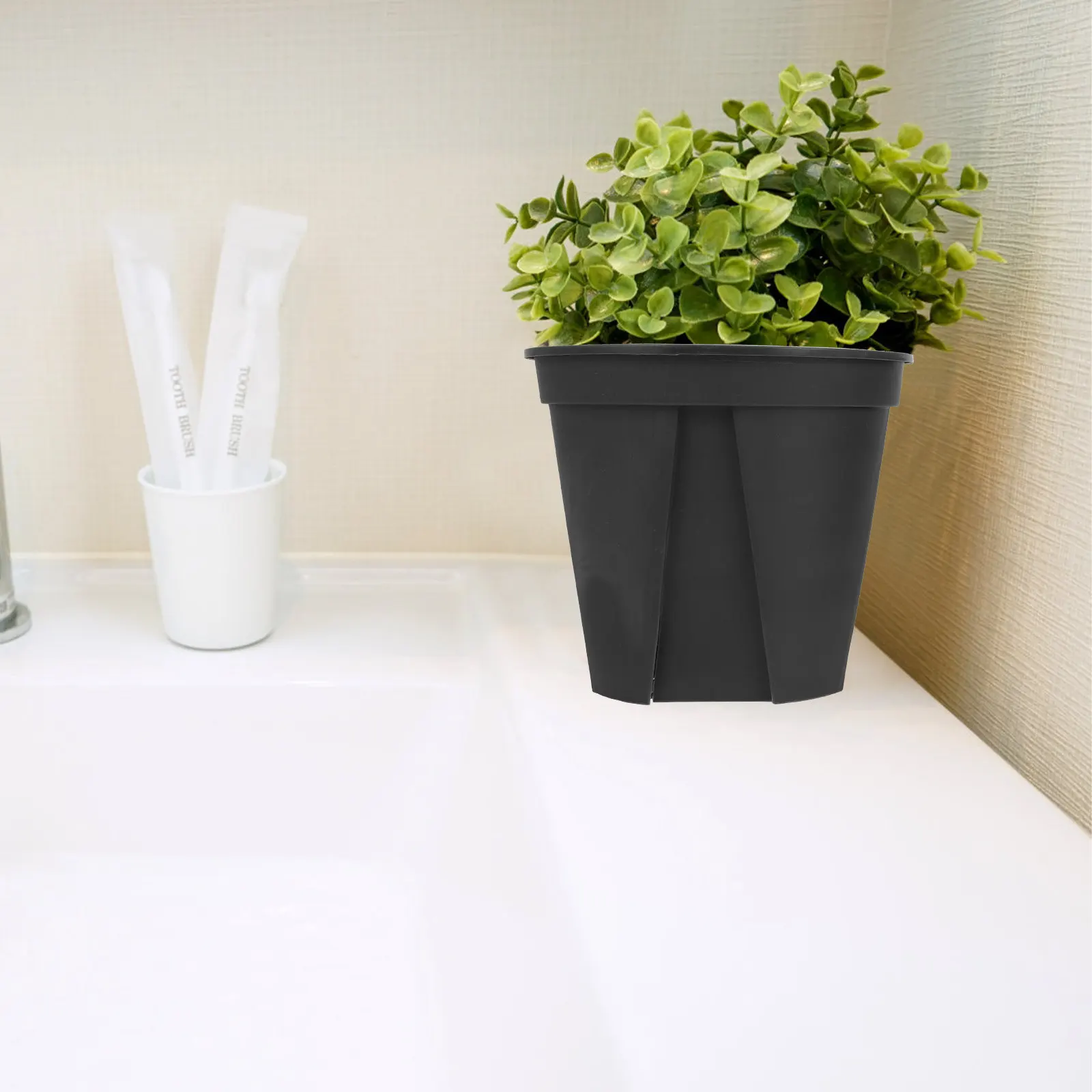 

Набор из 4 прочных пластиковых кашпо для цветов с контролем корневой системы, износостойкие, простой дизайн, для балкона, двора, садоводства