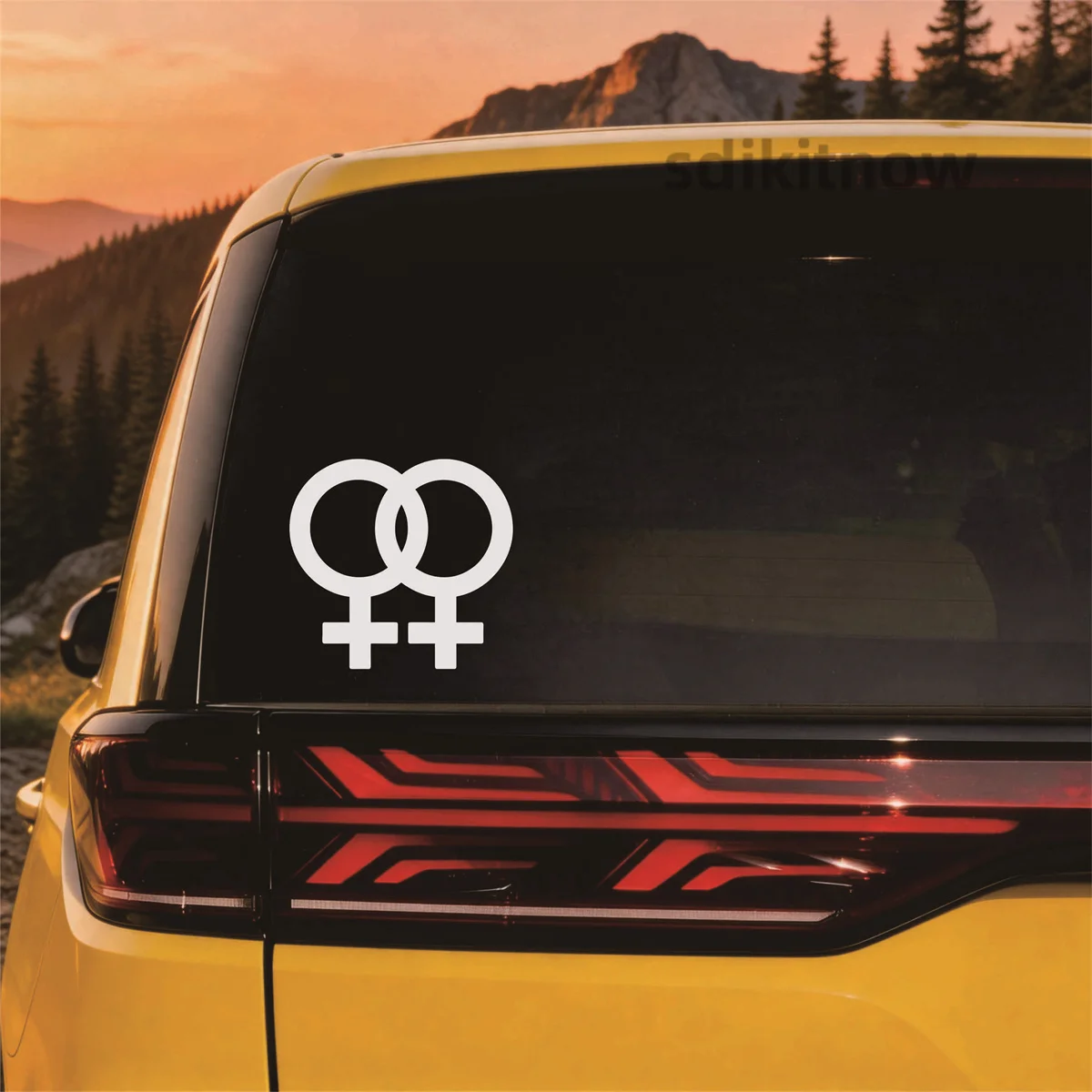 Lesbian Decal Car STICKER VINYL GENDER IDENTITY LGBTQIA PRIDE RAINBOW GAY WINDOW DOOR DECORATION