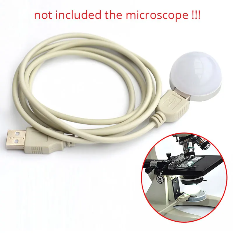 Luce morbida USB Universale Ottico Microscopio HA CONDOTTO LA Lampada Sorgente di Luce del Microscopio Biologico Illuminatori