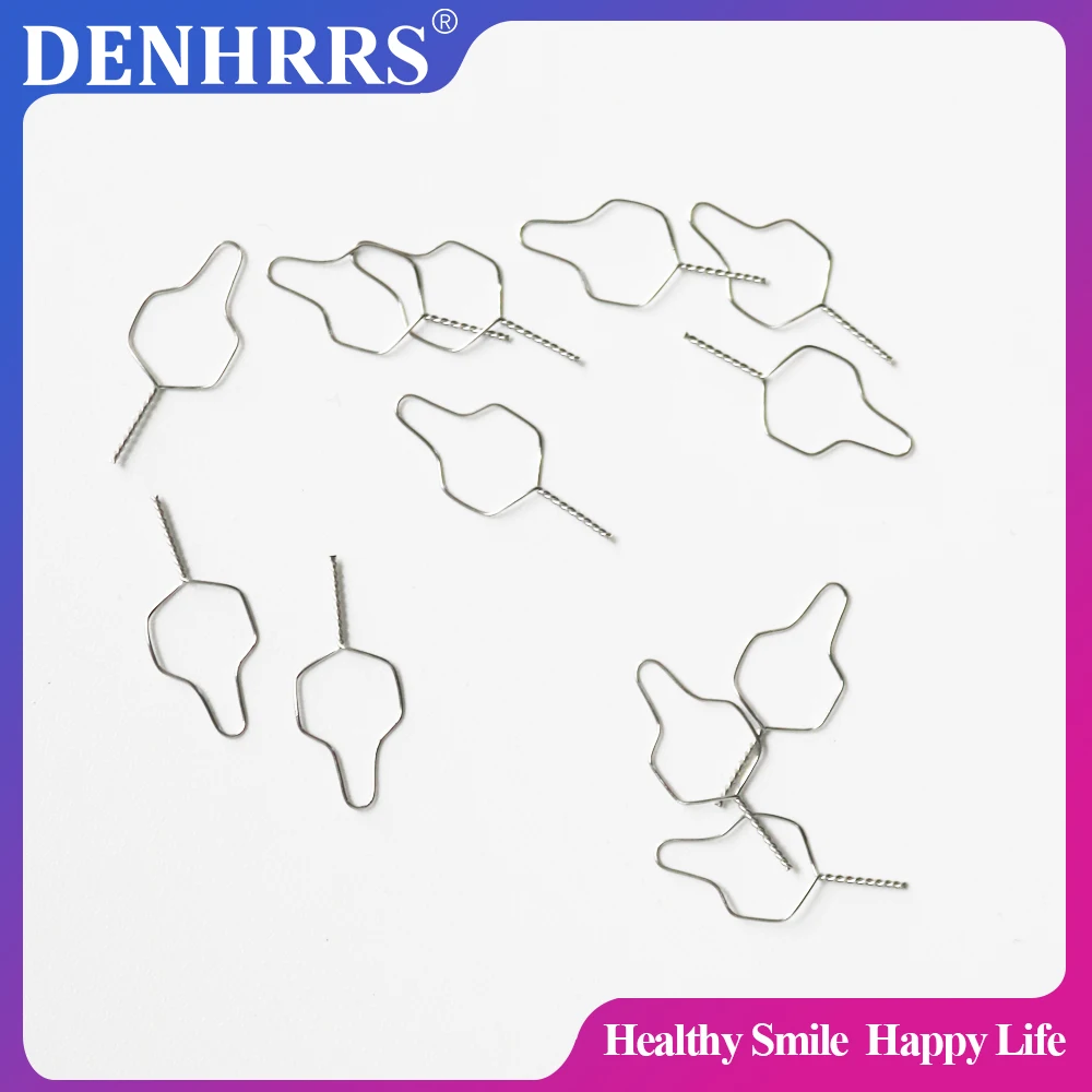 

5 упаковок, 100 шт./лот, предварительно сформированная лигатурная проволока из нержавеющей стали с витым концом