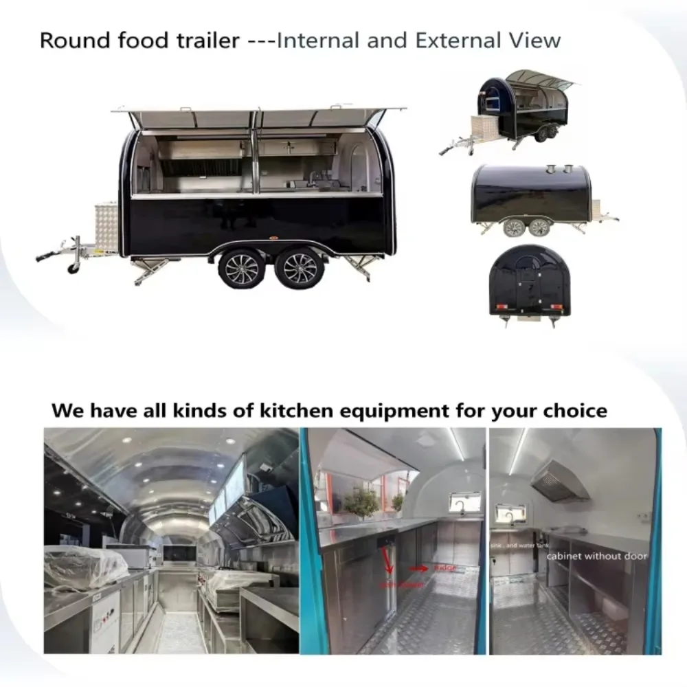 

Concession Food Truck Trailer Ice Cream Kiosk Fully Equipped Coffee Shop BBQ Restaurant Mobile Kitchen Food Truck Wholesale