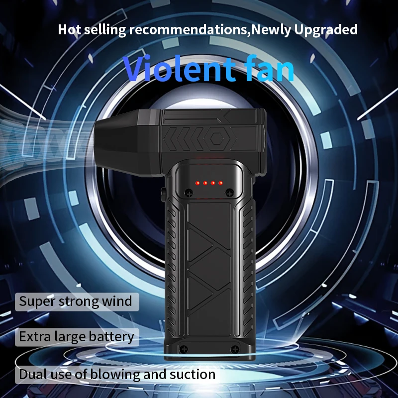جديد 150000 RPM مروحة توربو صغيرة نفاثة منفضة هواء كهربائية قابلة للتعديل سرعة الرياح توربو منفاخ عنيف قابل لإعادة الشحن وتنظيف السيارة الخفيفة #2