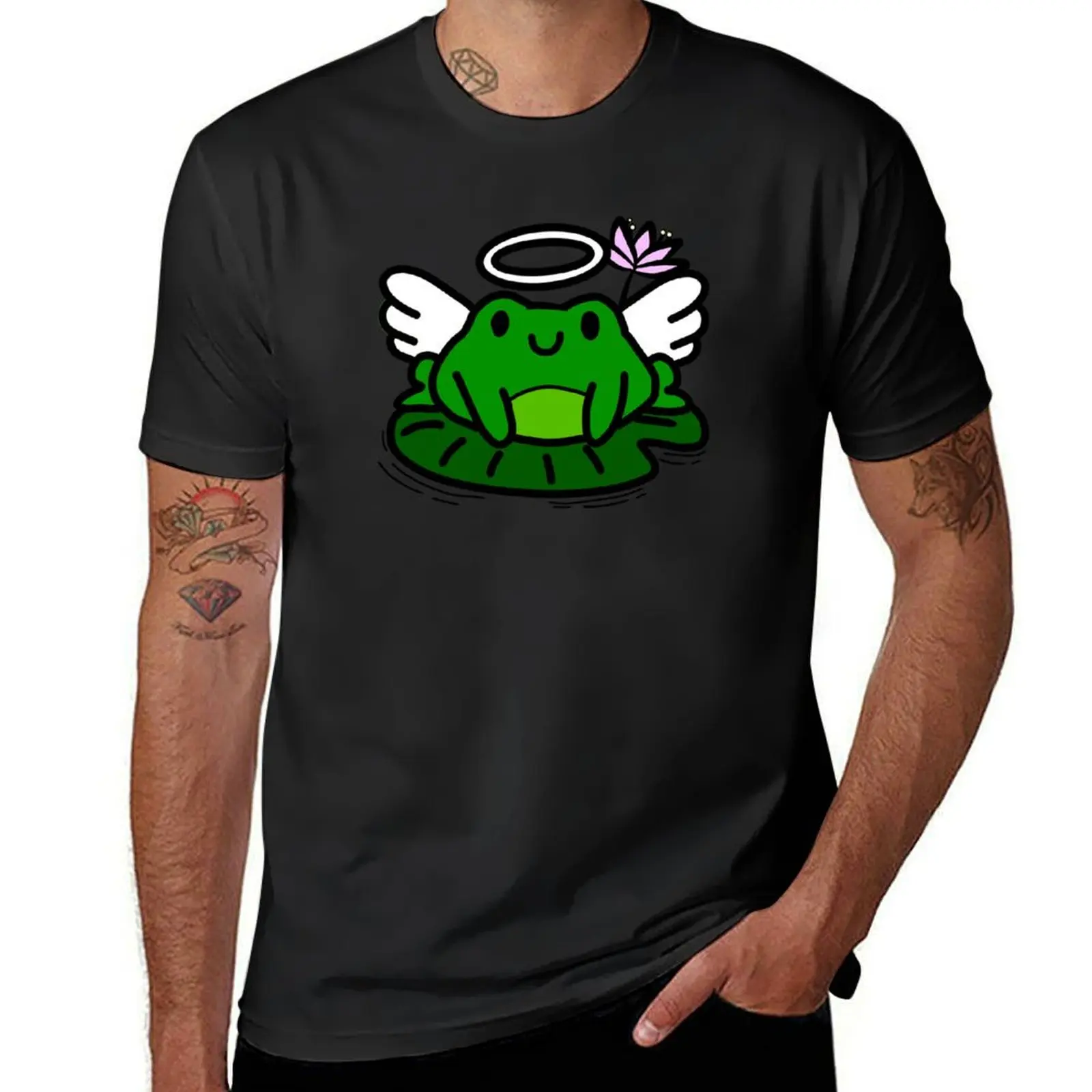 

Cute Smiling Angel Frog T-Shirt boys whites customs design your own anime mens funny t shirts