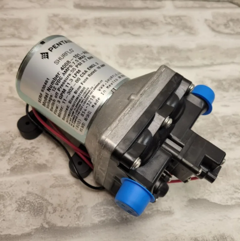 

Насос диафрагменный SHURflo 2088-474-144 24В DC, 3.0 GPM, 45 PSI, самовсасывающий, для автодомов, морского применения, солнечных систем, опрыскивателей