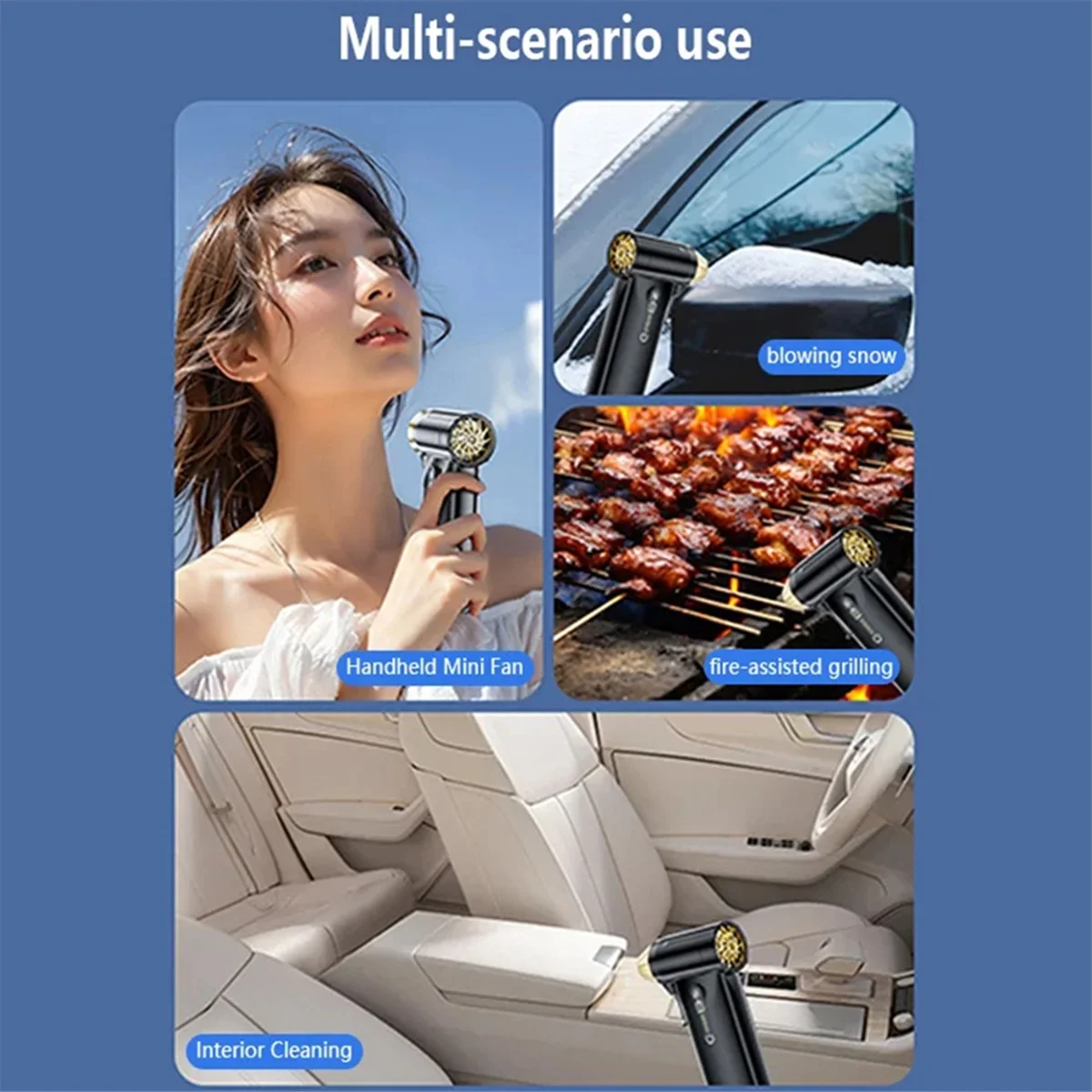 N18R New 130000RPM Hurricane Handheld Dust Blower Can Be Used for Snow Blowing, Barbecue Assistance, Car Cleaning