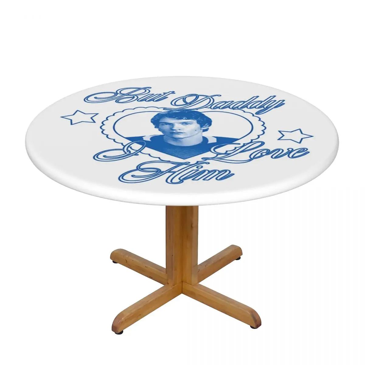 Ilya But Daddy I Love Heated Rivalry Waterproof Round Tablecloth Oilproof Table Cloth for Kitchen Events Dining Table Cover