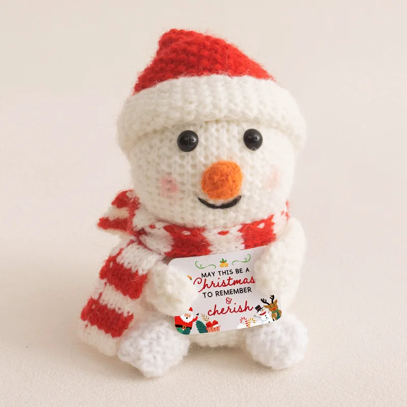 2025, Weihnachts-Häkelpuppe, schöne Weihnachtshäkelpuppe, positive Puppe, Weihnachtsschmuck, emotionales Geschenk – Detail 3