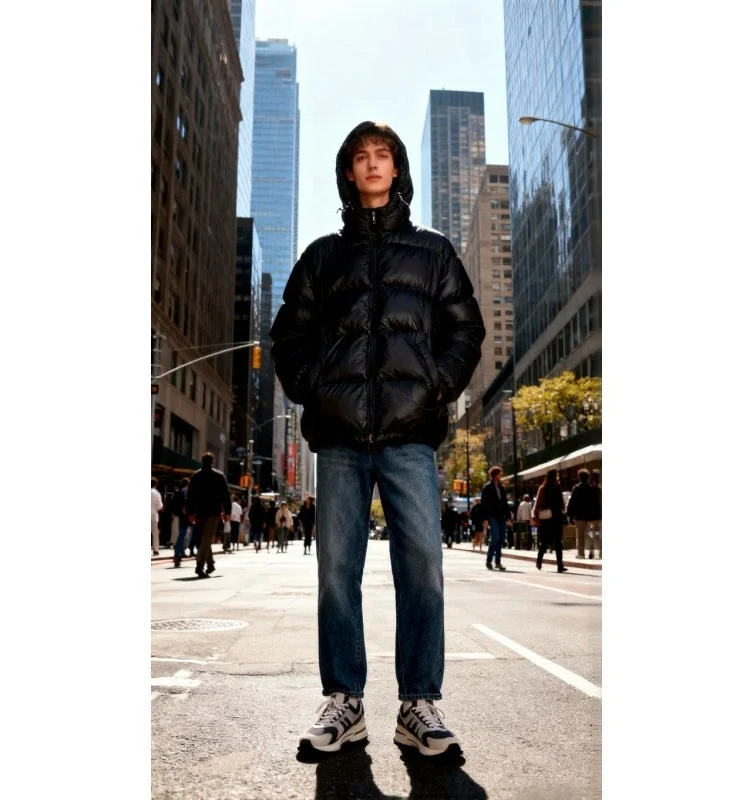 

Men's Cotton Padded Jacket Winter Men's Cotton Jacket Solid Color Cold-Proof High-End Cotton Coat