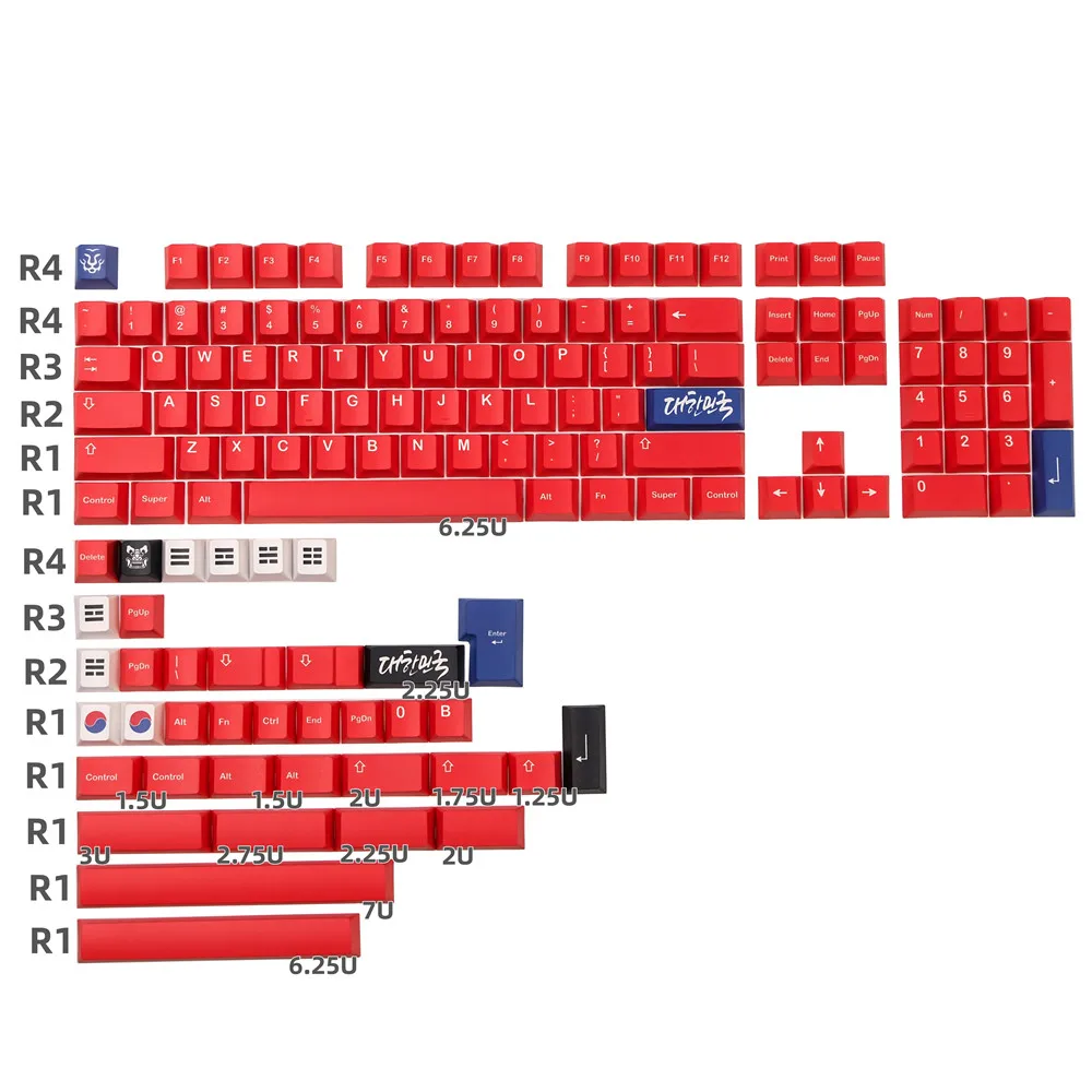 

Клавиатура GMK Red Devils PBT с 142 клавишами, вишневый профиль, сублимационная механическая клавиатура, клавиши ISO Enter для GH60 GK61 GK64 68 75