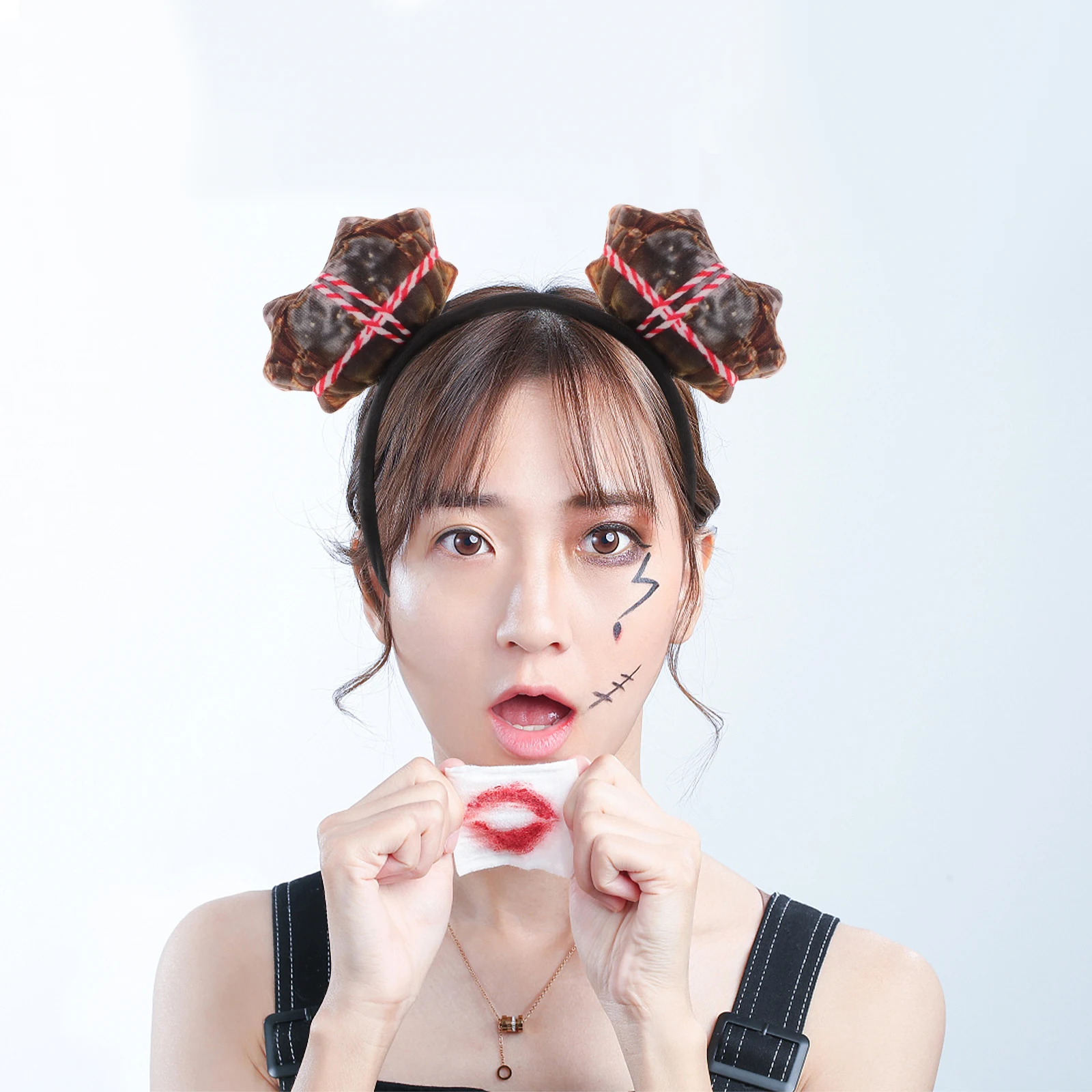 

Adorable Red Crab Headband Funny Creative Hair Hoop For Party Cosplay Halloween Festival Photo Booth Underwater Sea Animal